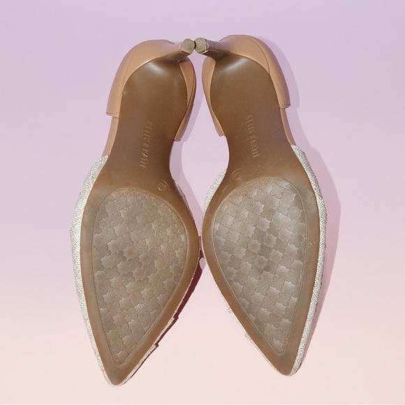 Pump High Heel Shoes Linen Leather - Picture 5 of 6